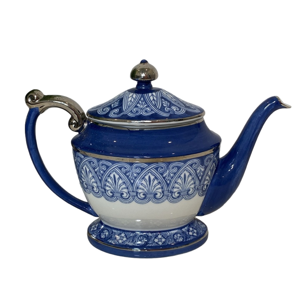 The Bombay Company Vintage Blue and White Teapot